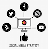Social media laptop illustration - Social Media Management for Community Growth and Connection